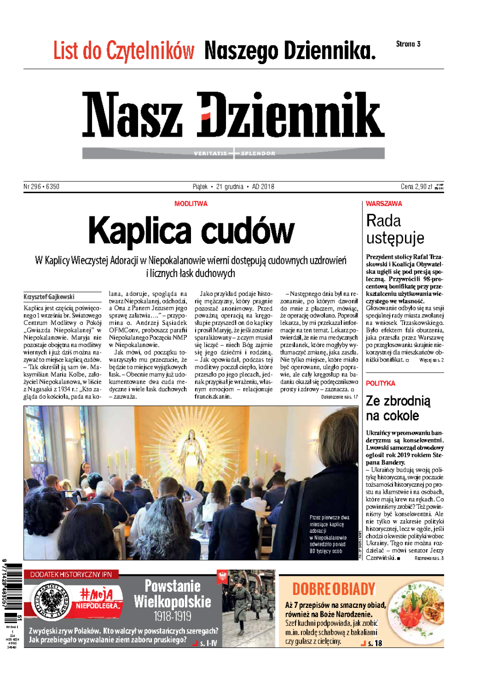 Nasz Dziennik z dnia 21.12.2018 wydanie PDF