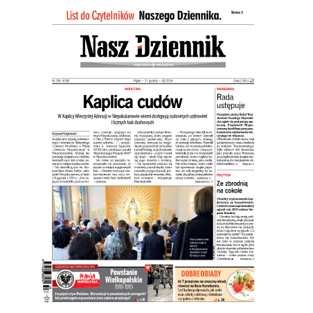 Nasz Dziennik z dnia 21.12.2018 wydanie PDF