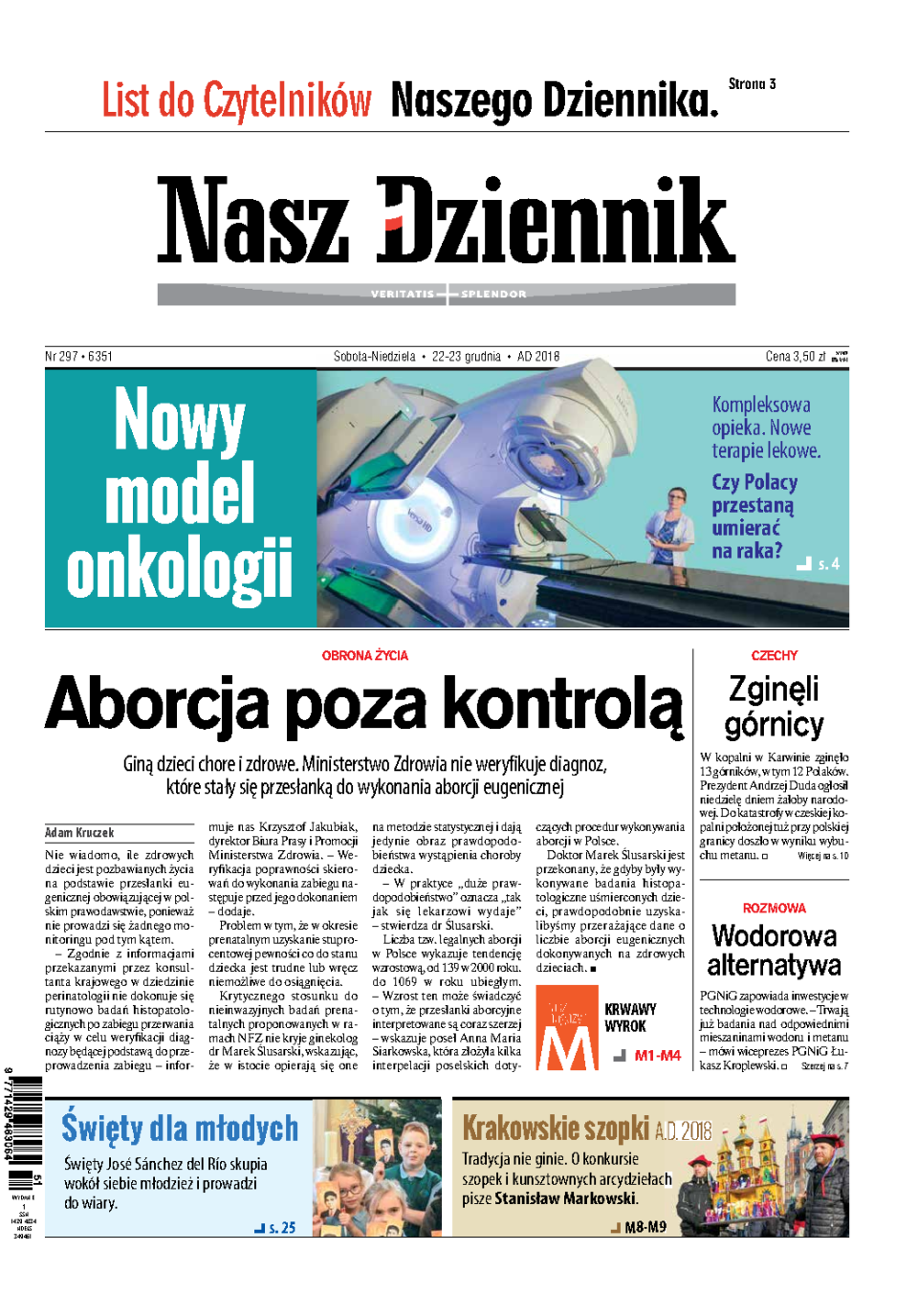 Nasz Dziennik z dnia 22.12.2018 wydanie PDF