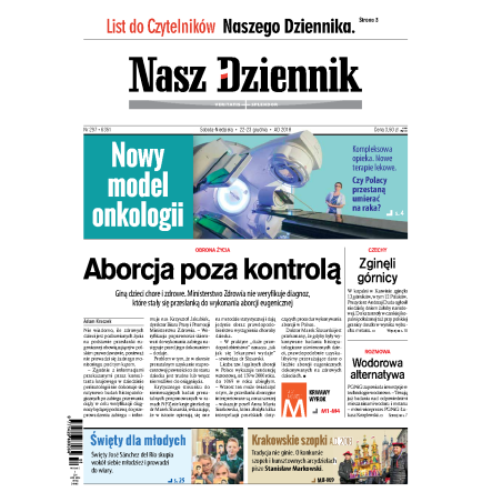 Nasz Dziennik z dnia 22.12.2018 wydanie PDF