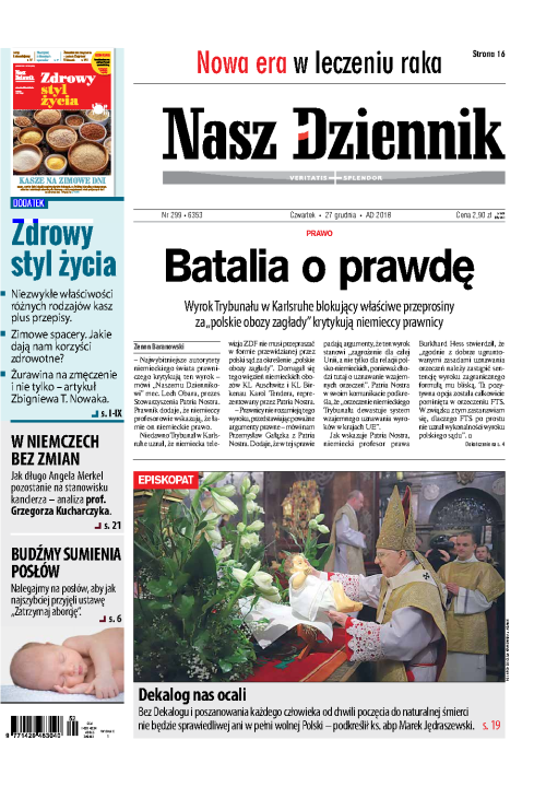Nasz Dziennik z dnia 27.12.2018 wydanie PDF