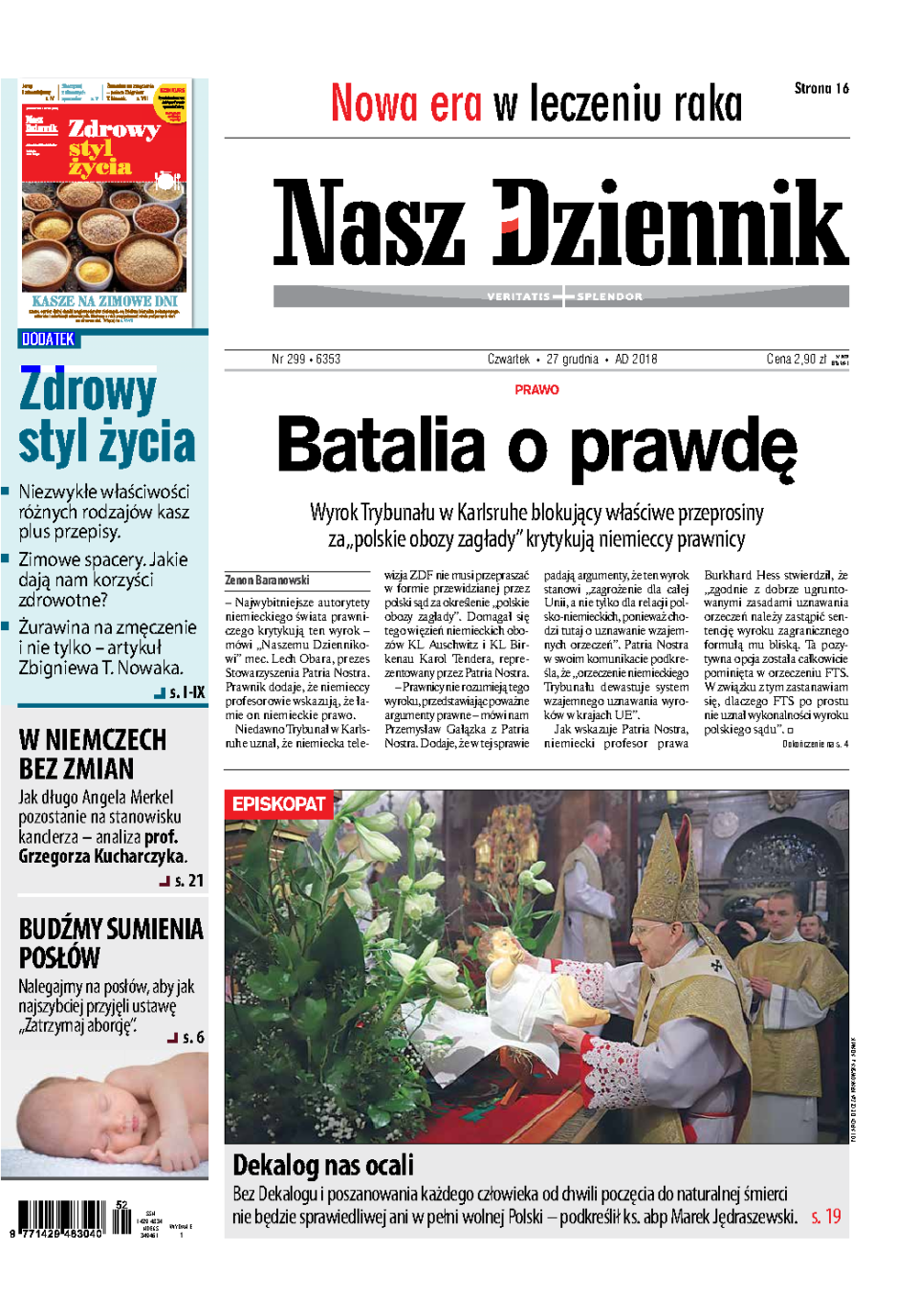 Nasz Dziennik z dnia 27.12.2018 wydanie PDF