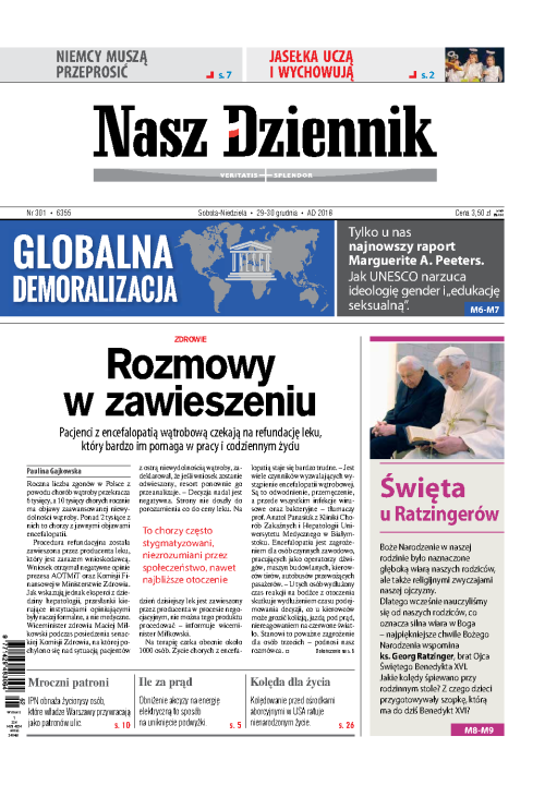 Nasz Dziennik z dnia 29.12.2018 wydanie PDF