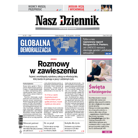 Nasz Dziennik z dnia 29.12.2018 wydanie PDF