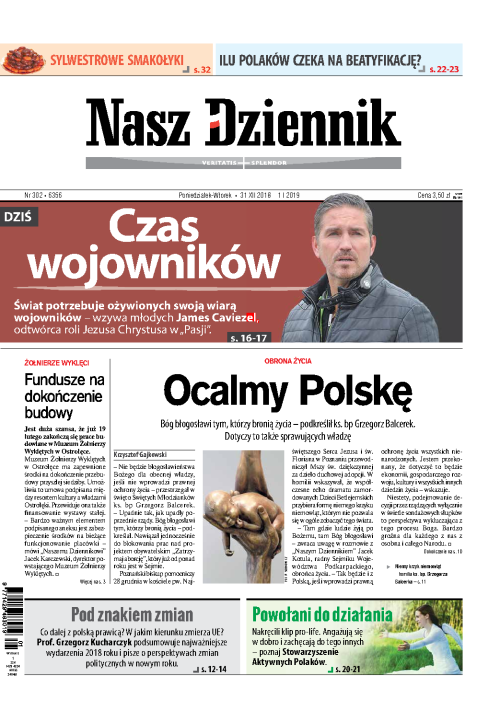 Nasz Dziennik z dnia 31.12.2018 wydanie PDF