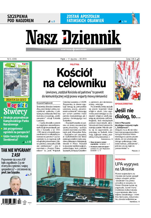 Nasz Dziennik z dnia 11.01.2019 wydanie PDF