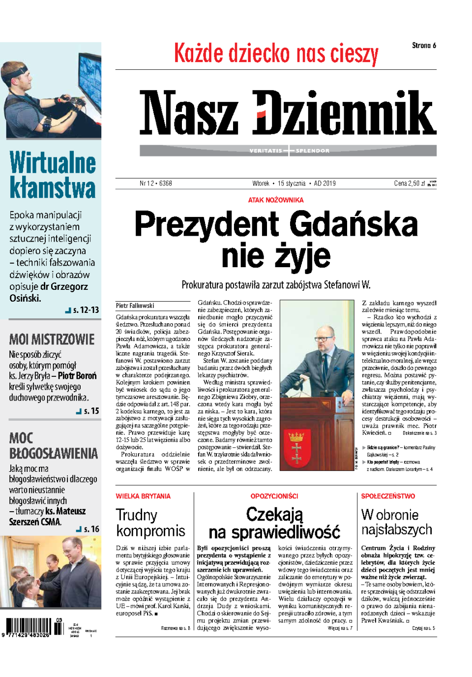 Nasz Dziennik z dnia 15.01.2019 wydanie PDF