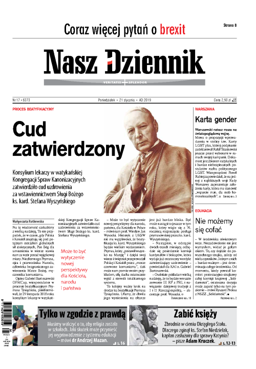 Nasz Dziennik z dnia 21.01.2019 wydanie PDF