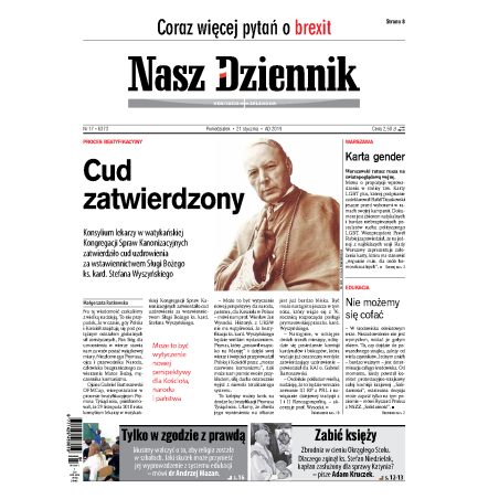 Nasz Dziennik z dnia 21.01.2019 wydanie PDF
