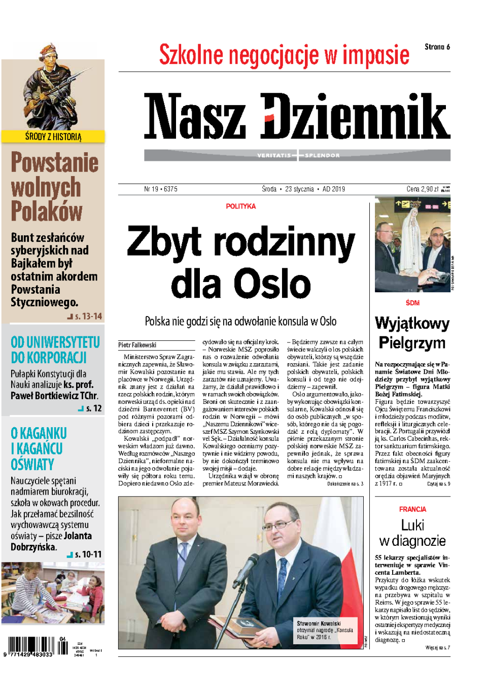 Nasz Dziennik z dnia 23.01.2019 wydanie PDF