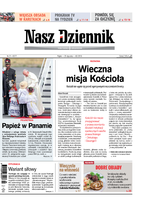 Nasz Dziennik z dnia 25.01.2019 wydanie PDF