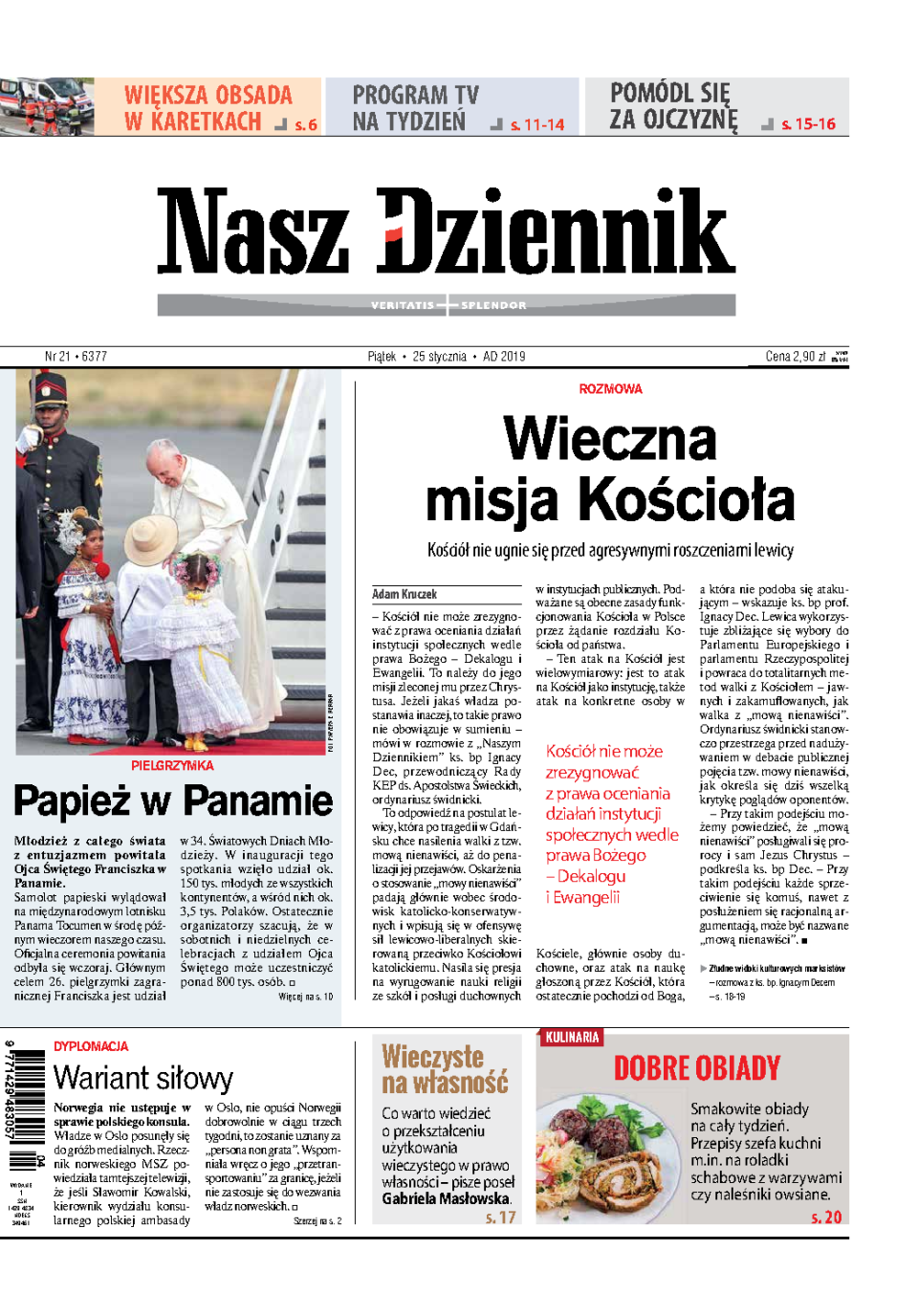 Nasz Dziennik z dnia 25.01.2019 wydanie PDF