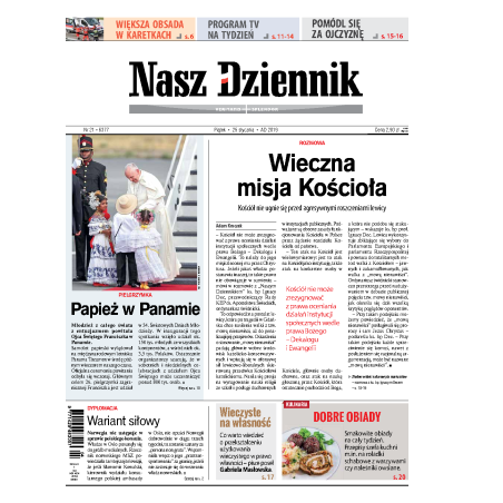 Nasz Dziennik z dnia 25.01.2019 wydanie PDF