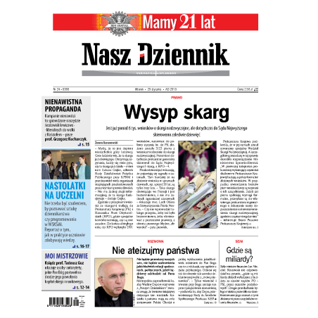Nasz Dziennik z dnia 29.01.2019 wydanie PDF