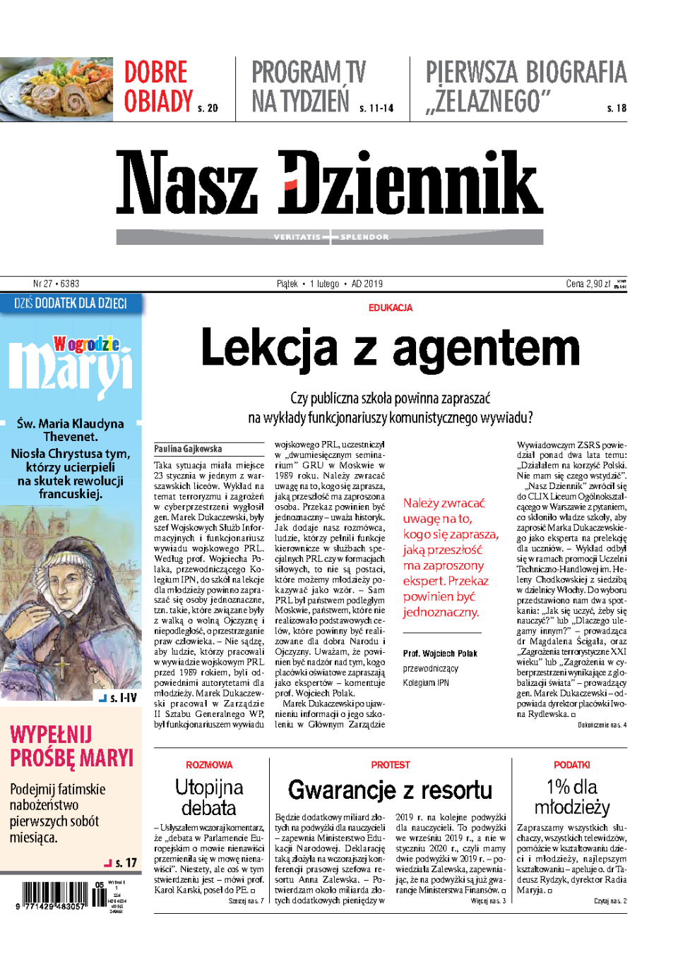 Nasz Dziennik z dnia 01.02.2019 wydanie PDF