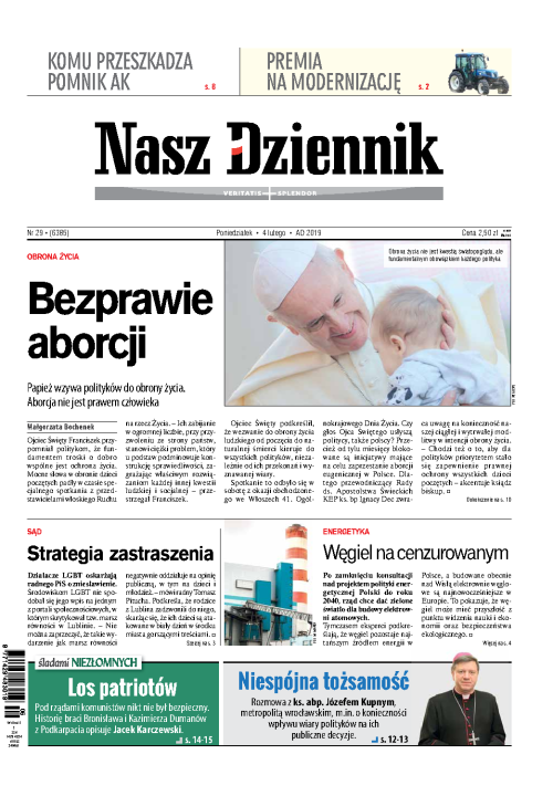 Nasz Dziennik z dnia 04.02.2019 wydanie PDF