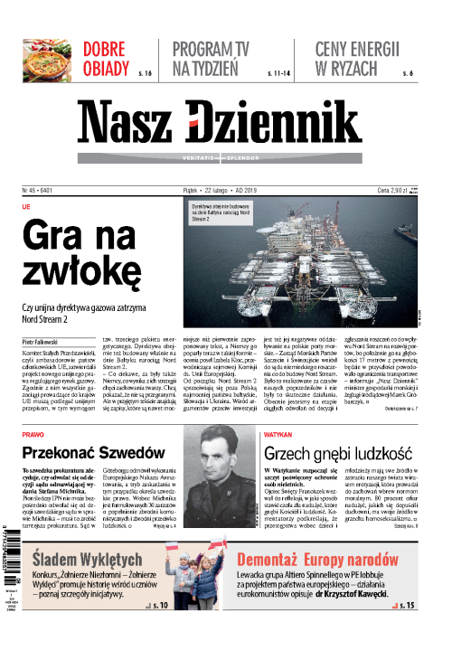 Nasz Dziennik z dnia 22.02.2019 wydanie PDF