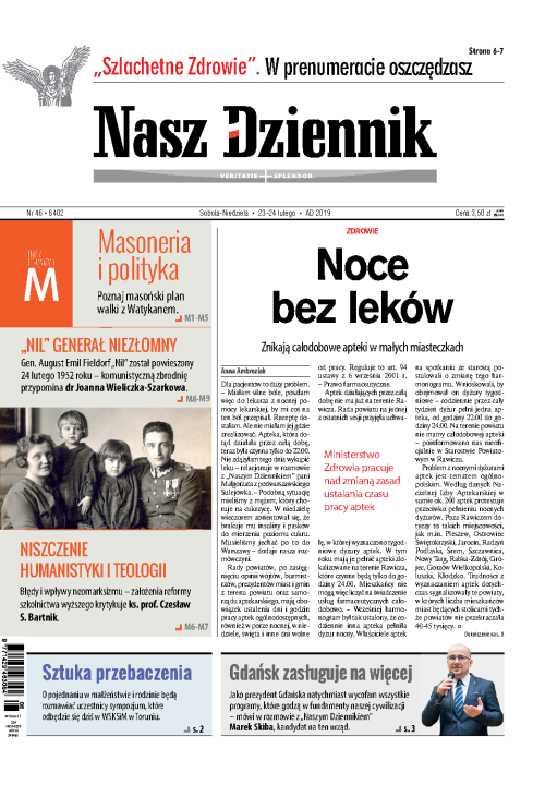 Nasz Dziennik z dnia 23.02.2019 wydanie PDF
