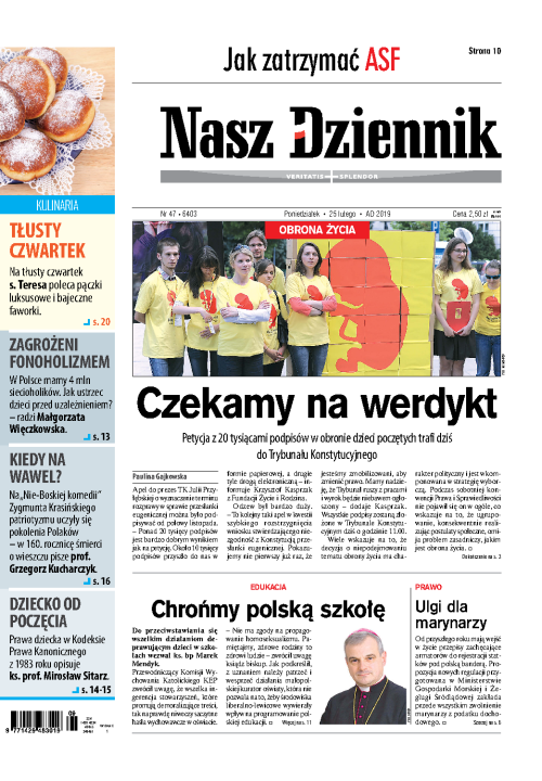 Nasz Dziennik z dnia 25.02.2019 wydanie PDF