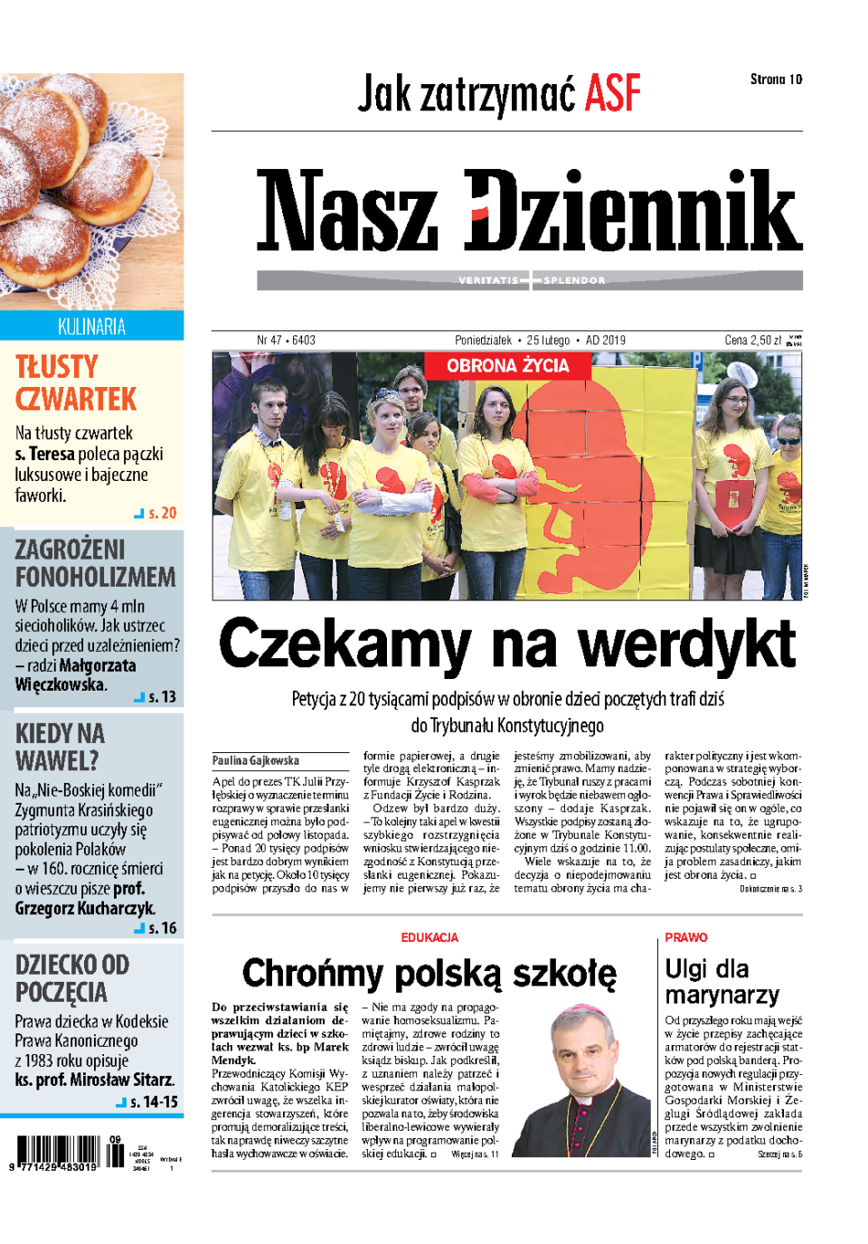 Nasz Dziennik z dnia 25.02.2019 wydanie PDF