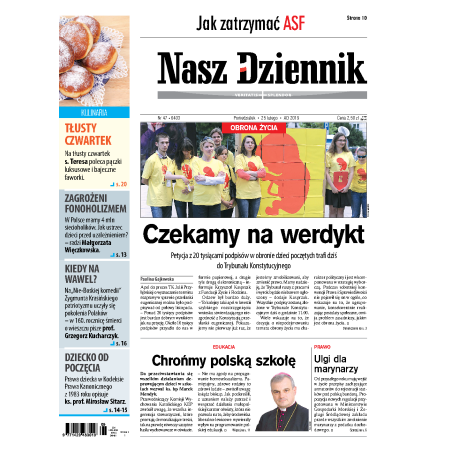 Nasz Dziennik z dnia 25.02.2019 wydanie PDF