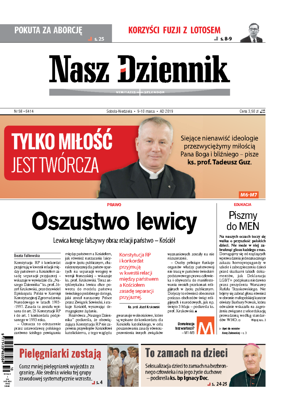 Nasz Dziennik z dnia 09.03.2019 wydanie PDF