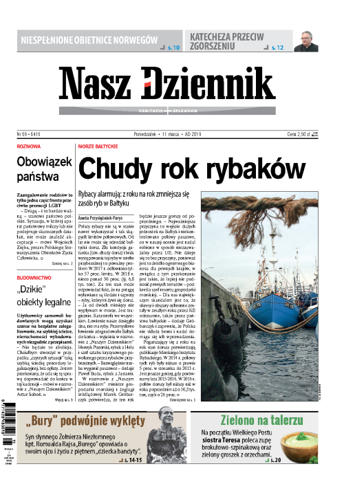 Nasz Dziennik z dnia 11.03.2019 wydanie PDF