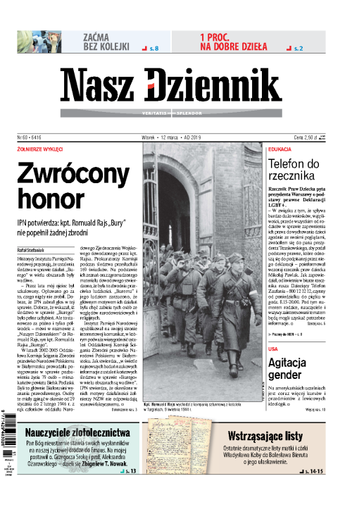 Nasz Dziennik z dnia 12.03.2019 wydanie PDF