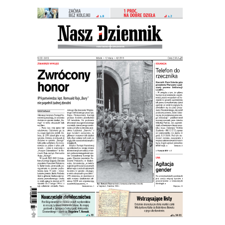 Nasz Dziennik z dnia 12.03.2019 wydanie PDF