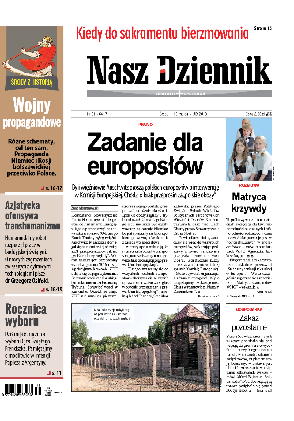 Nasz Dziennik z dnia 13.03.2019 wydanie PDF