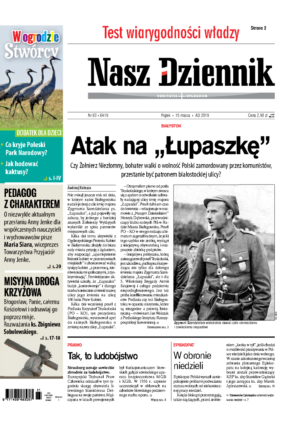 Nasz Dziennik z dnia 15.03.2019 wydanie PDF