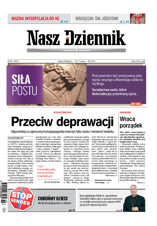 Nasz Dziennik z dnia 16.03.2019 wydanie PDF