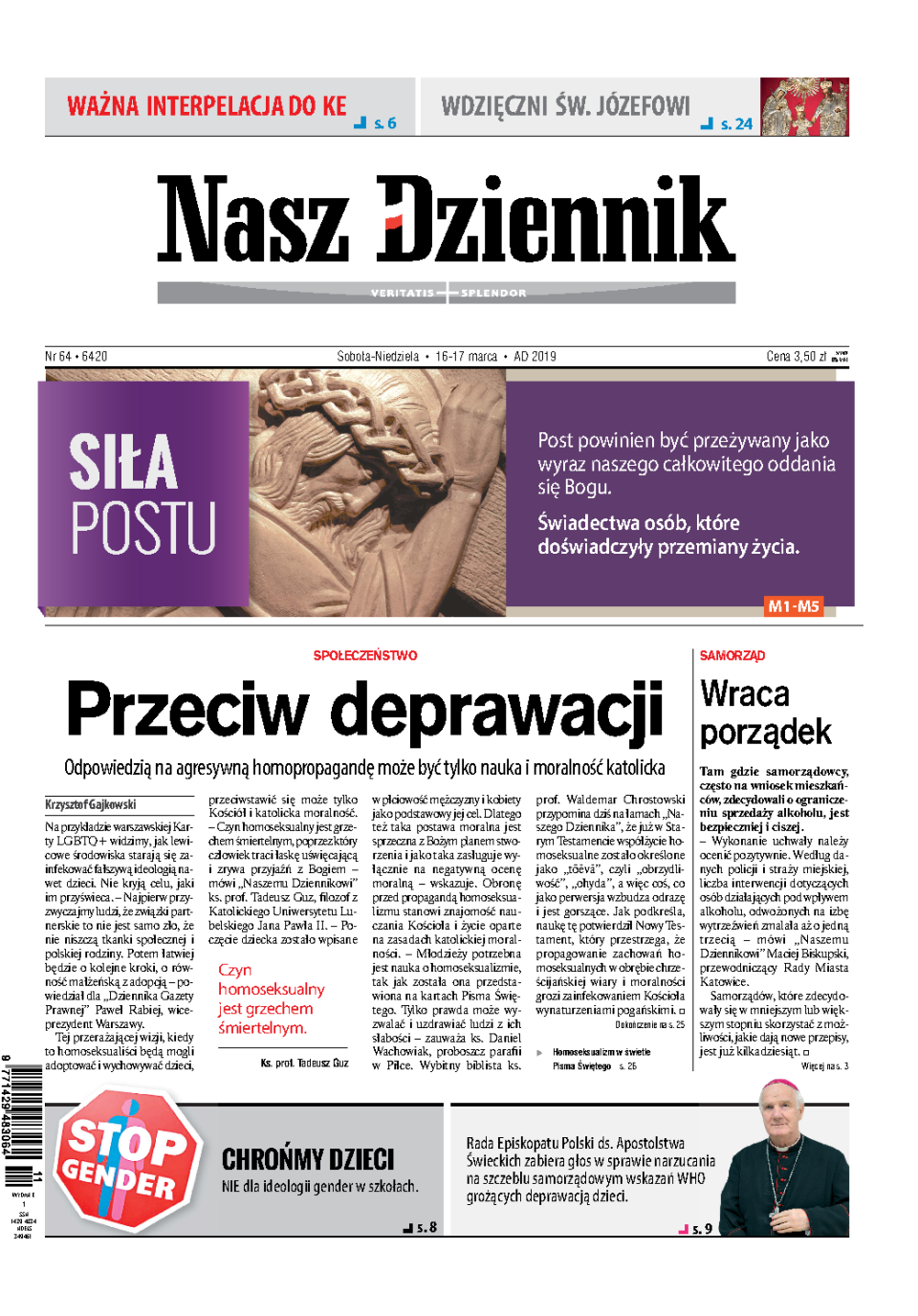 Nasz Dziennik z dnia 16.03.2019 wydanie PDF