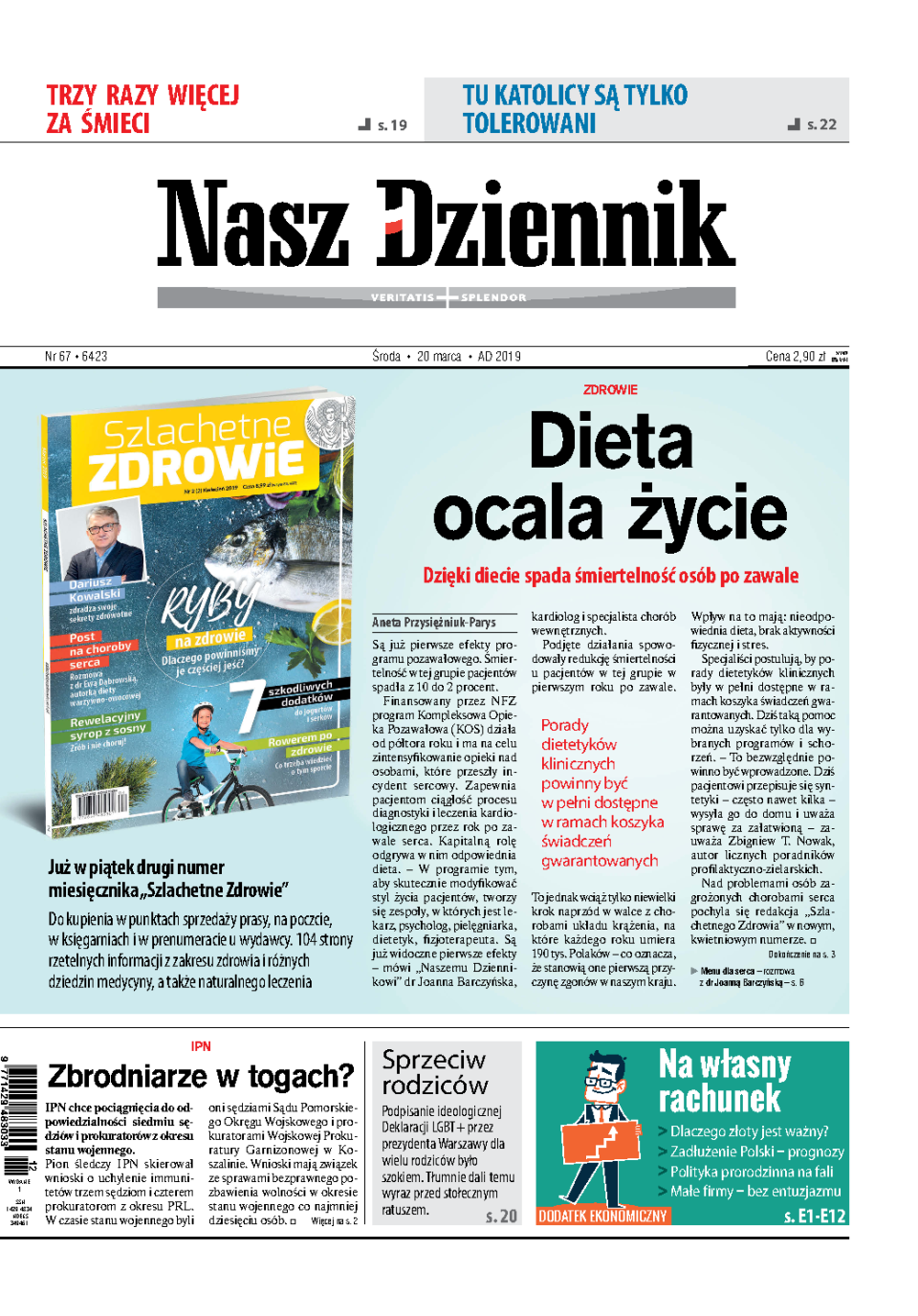 Nasz Dziennik z dnia 20.03.2019 wydanie PDF