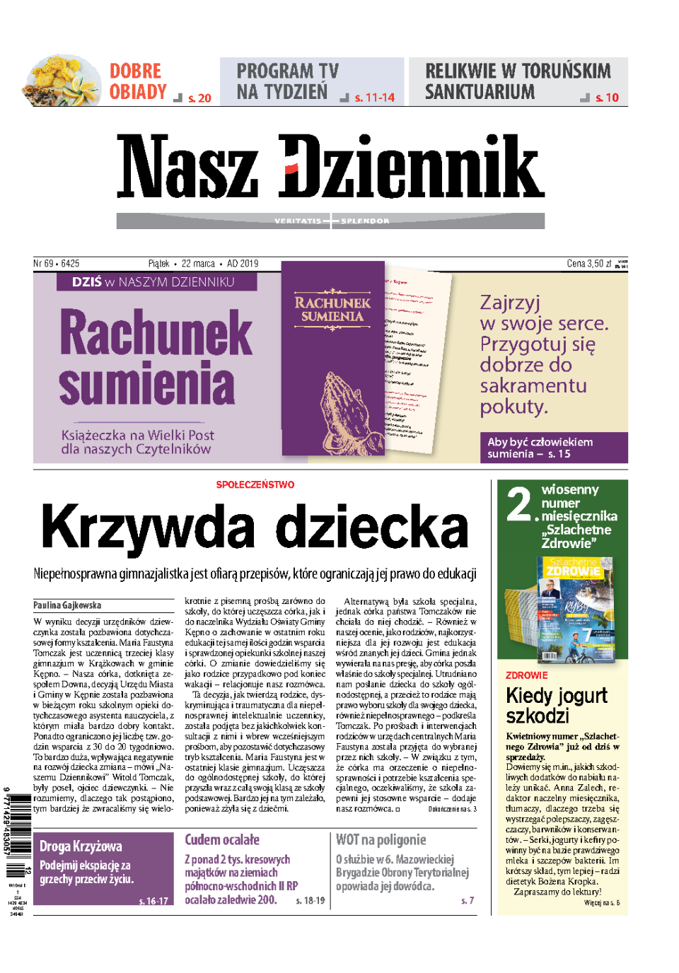 Nasz Dziennik z dnia 22.03.2019 wydanie PDF