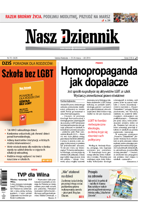 Nasz Dziennik z dnia 23.03.2019 wydanie PDF