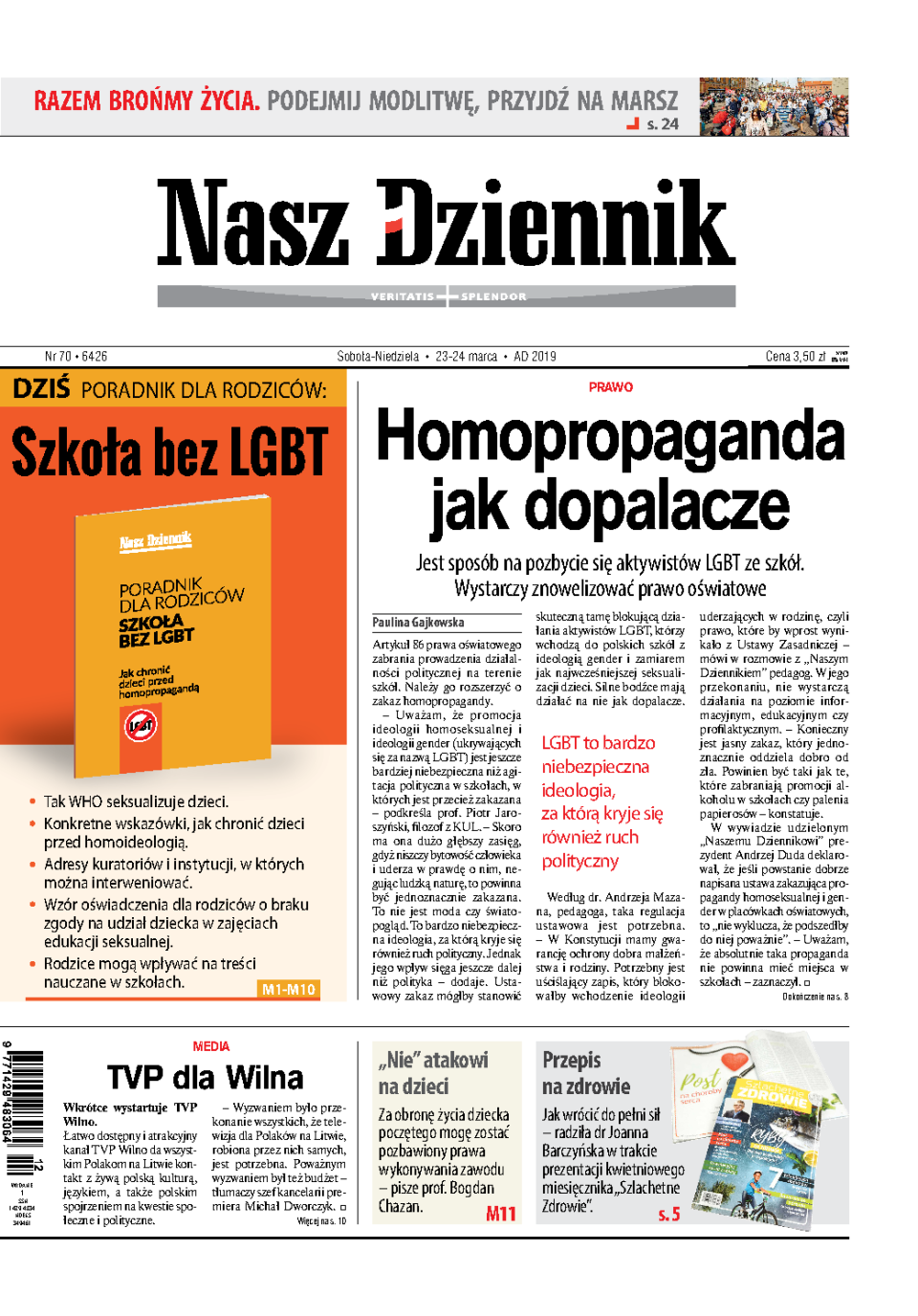 Nasz Dziennik z dnia 23.03.2019 wydanie PDF