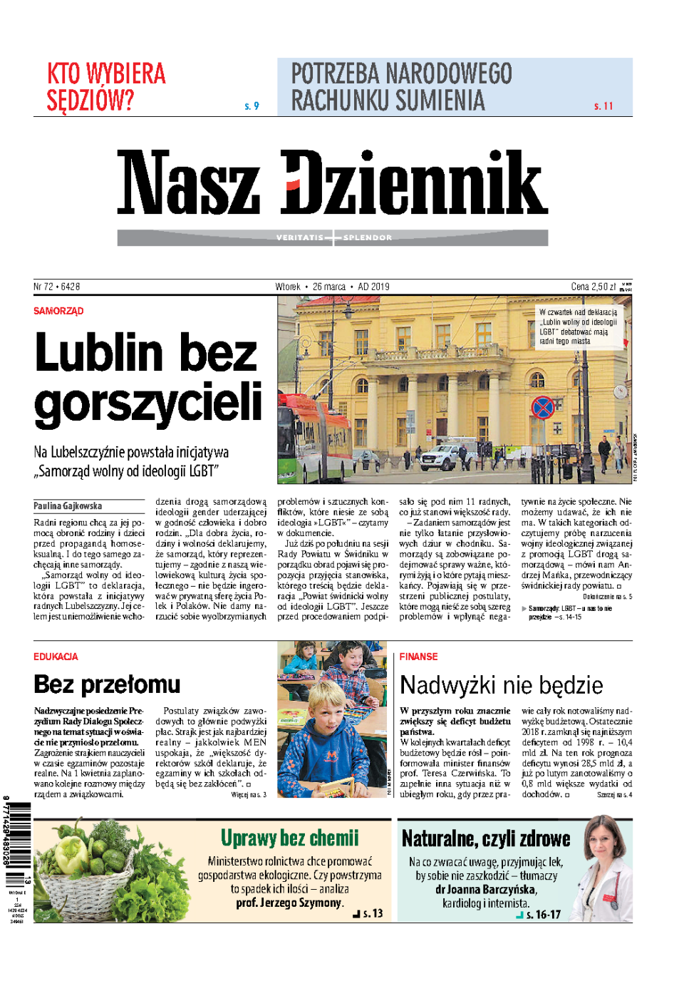 Nasz Dziennik z dnia 26.03.2019 wydanie PDF