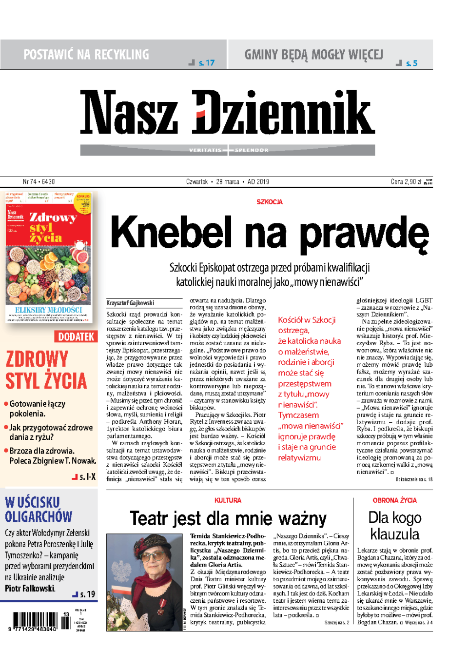 Nasz Dziennik z dnia 28.03.2019 wydanie PDF