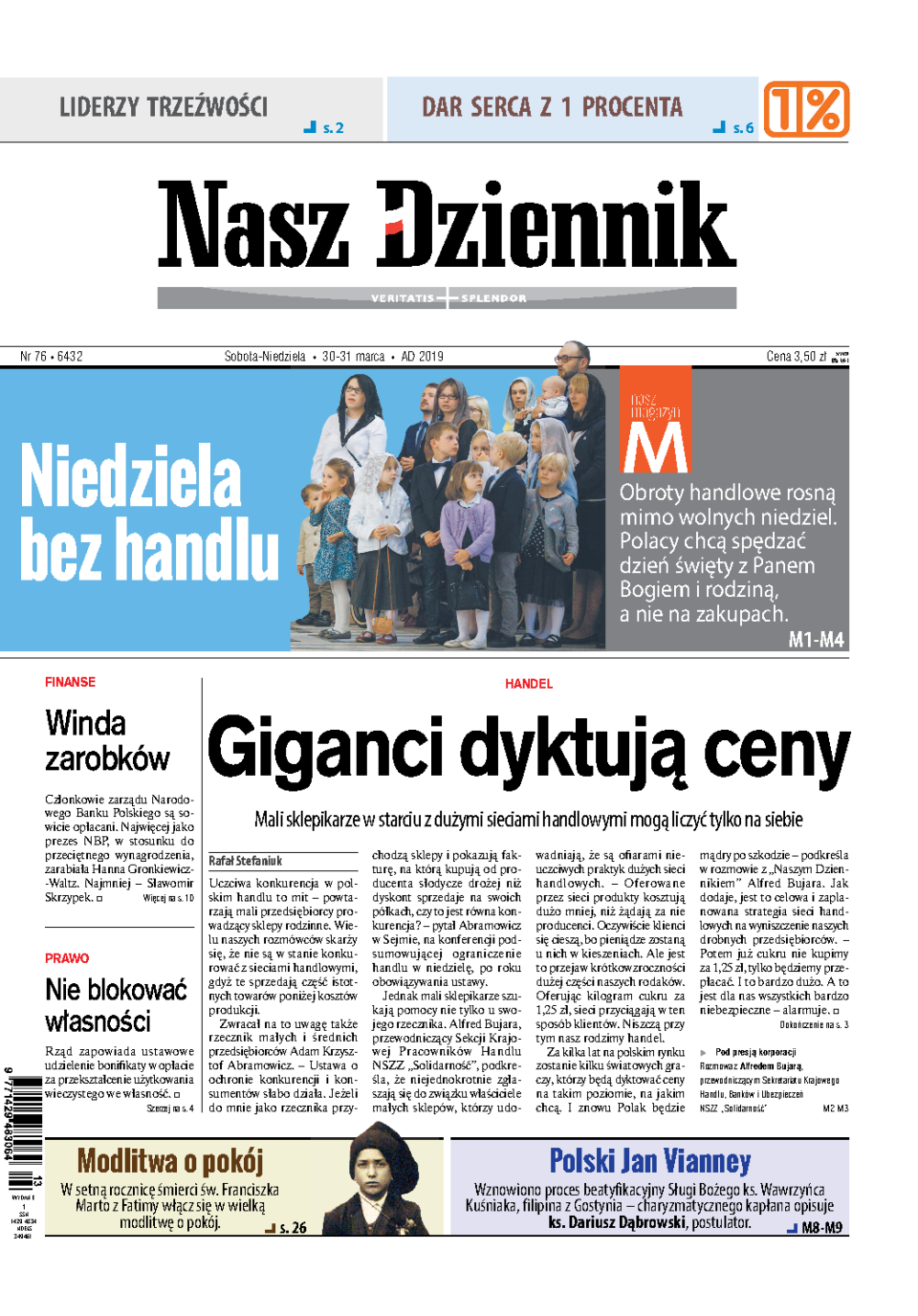 Nasz Dziennik z dnia 30.03.2019 wydanie PDF