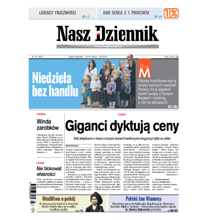 Nasz Dziennik z dnia 30.03.2019 wydanie PDF