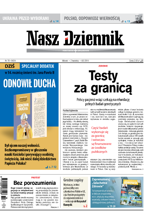 Nasz Dziennik z dnia 02.04.2019 wydanie PDF