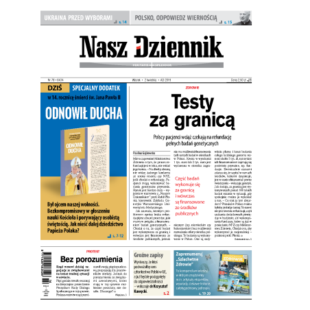 Nasz Dziennik z dnia 02.04.2019 wydanie PDF
