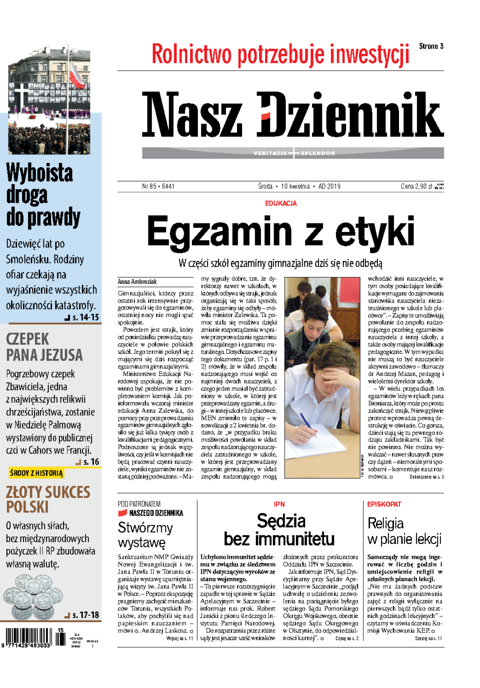 Nasz Dziennik z dnia 10.04.2019 wydanie PDF