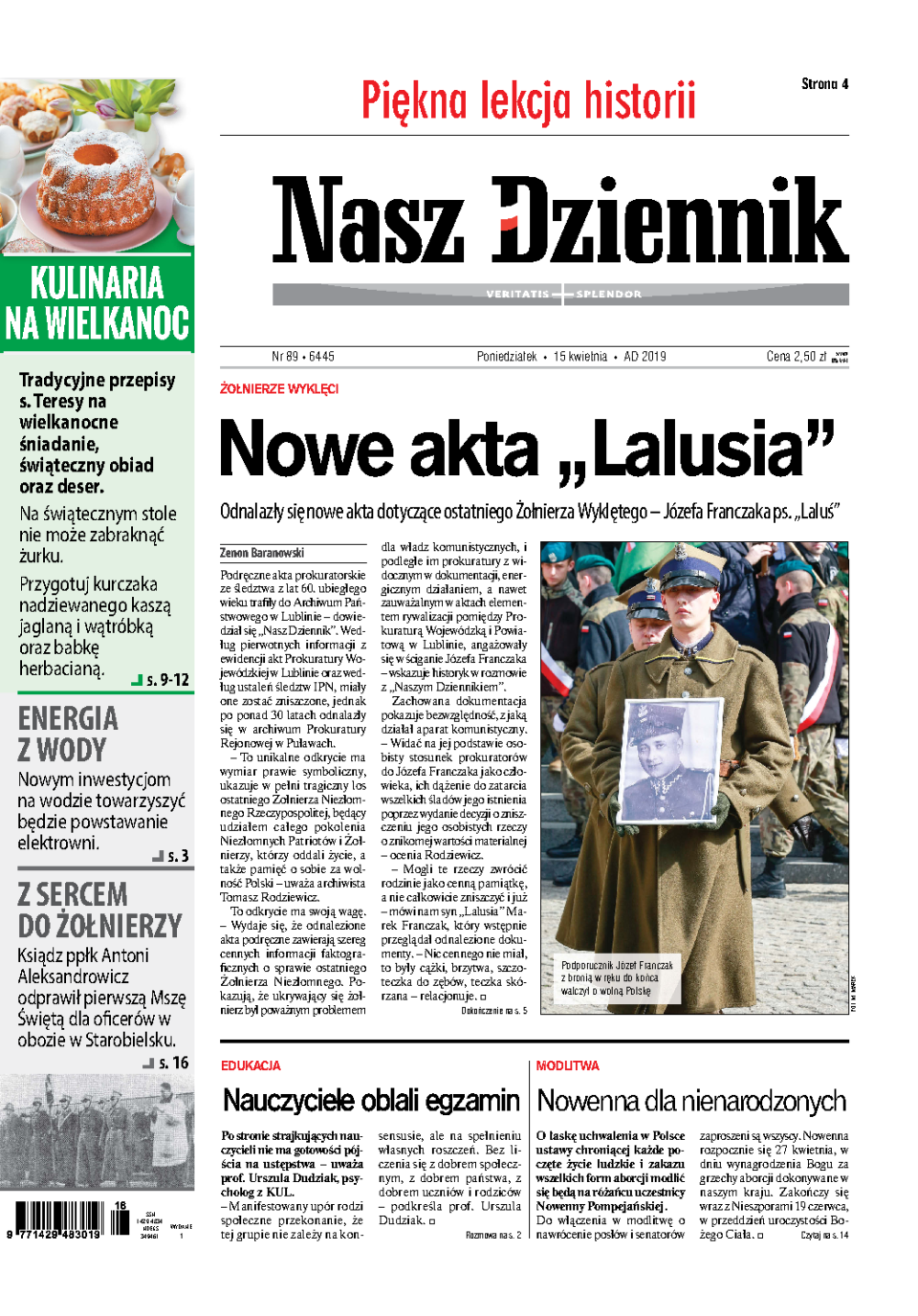 Nasz Dziennik z dnia 15.04.2019 wydanie PDF