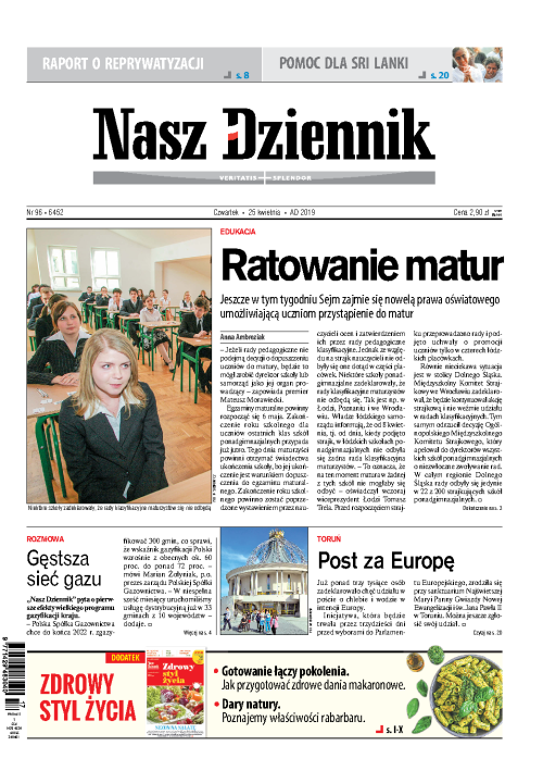 Nasz Dziennik z dnia 25.04.2019 wydanie PDF