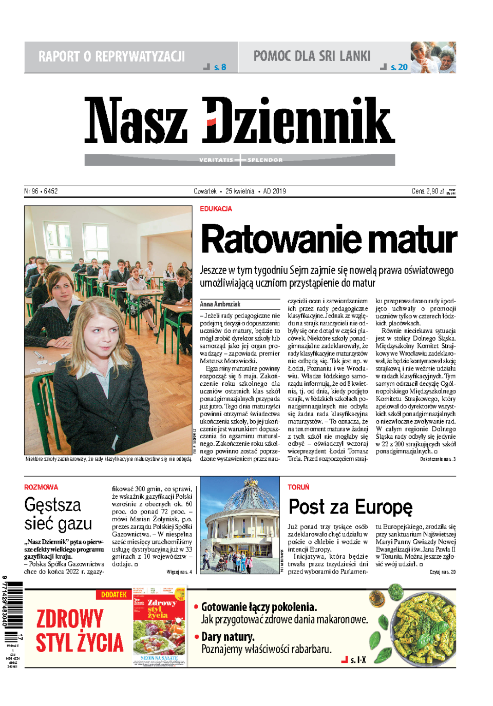Nasz Dziennik z dnia 25.04.2019 wydanie PDF