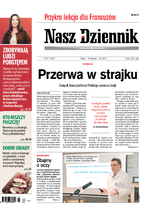 Nasz Dziennik z dnia 26.04.2019 wydanie PDF