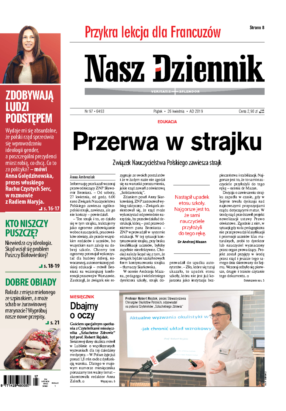 Nasz Dziennik z dnia 26.04.2019 wydanie PDF