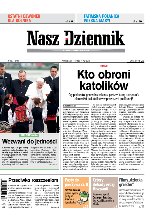 Nasz Dziennik z dnia 06.05.2019 wydanie PDF